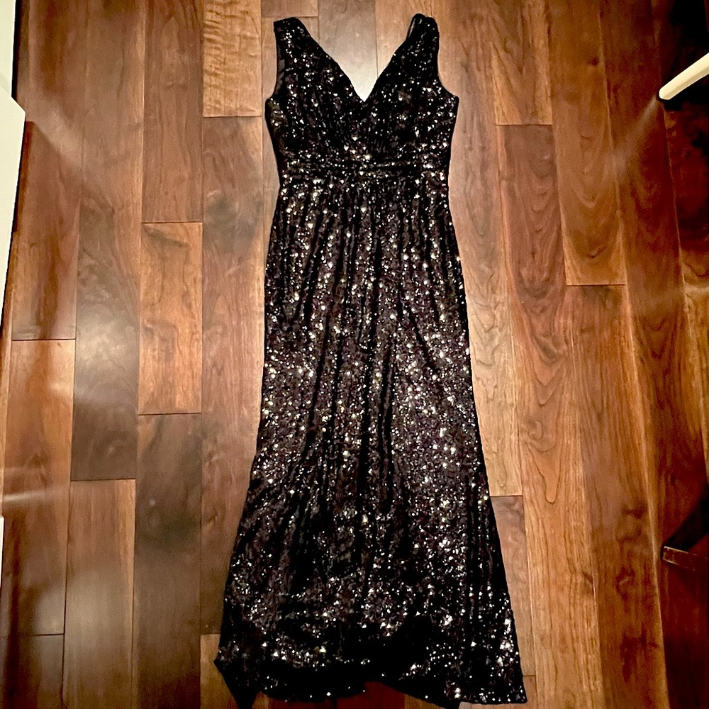 Revelry Bijou Sequin Dress in Black-209 size 12
